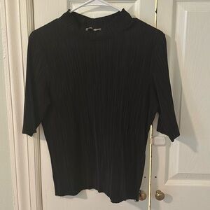 Zara Ribbed Mockneck T-Shirt